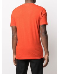 orange bedrucktes T-Shirt mit einem Rundhalsausschnitt von DSQUARED2