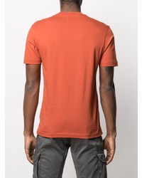 orange bedrucktes T-Shirt mit einem Rundhalsausschnitt von C.P. Company