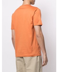 orange bedrucktes T-Shirt mit einem Rundhalsausschnitt von Gieves & Hawkes