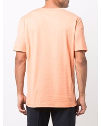 orange bedrucktes T-Shirt mit einem Rundhalsausschnitt von Salvatore Ferragamo