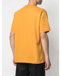 orange bedrucktes T-Shirt mit einem Rundhalsausschnitt von Trussardi