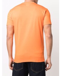 orange bedrucktes T-Shirt mit einem Rundhalsausschnitt von DSQUARED2