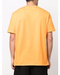 orange bedrucktes T-Shirt mit einem Rundhalsausschnitt von Just Cavalli