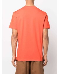 orange bedrucktes T-Shirt mit einem Rundhalsausschnitt von Moschino