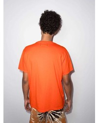 orange bedrucktes T-Shirt mit einem Rundhalsausschnitt von Amiri