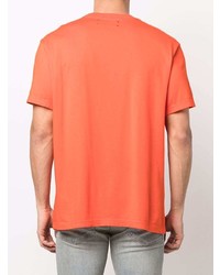 orange bedrucktes T-Shirt mit einem Rundhalsausschnitt von Amiri