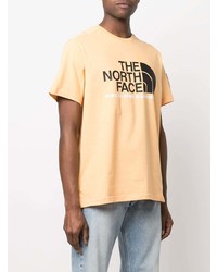 orange bedrucktes T-Shirt mit einem Rundhalsausschnitt von The North Face