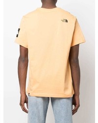 orange bedrucktes T-Shirt mit einem Rundhalsausschnitt von The North Face