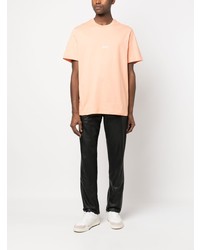 orange bedrucktes T-Shirt mit einem Rundhalsausschnitt von MSGM