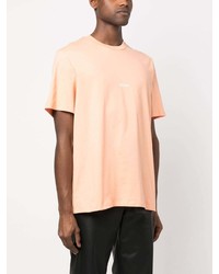 orange bedrucktes T-Shirt mit einem Rundhalsausschnitt von MSGM