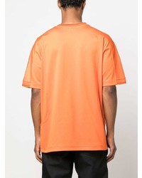 orange bedrucktes T-Shirt mit einem Rundhalsausschnitt von Y-3