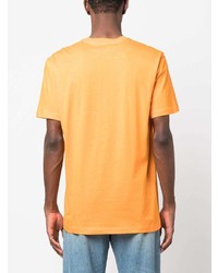 orange bedrucktes T-Shirt mit einem Rundhalsausschnitt von Moschino