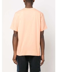 orange bedrucktes T-Shirt mit einem Rundhalsausschnitt von MSGM