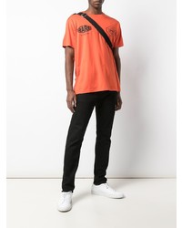 orange bedrucktes T-Shirt mit einem Rundhalsausschnitt von Givenchy