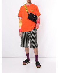 orange bedrucktes T-Shirt mit einem Rundhalsausschnitt von MSGM