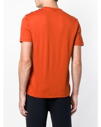 orange bedrucktes T-Shirt mit einem Rundhalsausschnitt von Emporio Armani