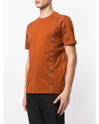 orange bedrucktes T-Shirt mit einem Rundhalsausschnitt von Emporio Armani