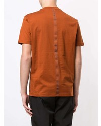 orange bedrucktes T-Shirt mit einem Rundhalsausschnitt von Emporio Armani