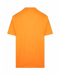 orange bedrucktes T-Shirt mit einem Rundhalsausschnitt von Supreme