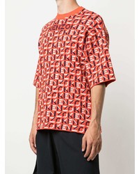 orange bedrucktes T-Shirt mit einem Rundhalsausschnitt von Kenzo