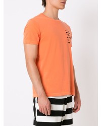 orange bedrucktes T-Shirt mit einem Rundhalsausschnitt von OSKLEN