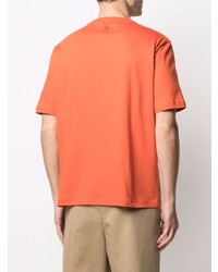 orange bedrucktes T-Shirt mit einem Rundhalsausschnitt von Lanvin