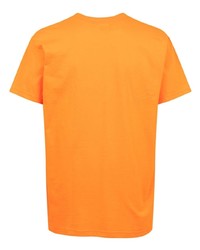 orange bedrucktes T-Shirt mit einem Rundhalsausschnitt von Supreme