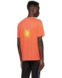 orange bedrucktes T-Shirt mit einem Rundhalsausschnitt von Givenchy