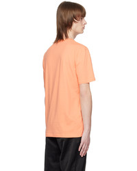 orange bedrucktes T-Shirt mit einem Rundhalsausschnitt von BOSS