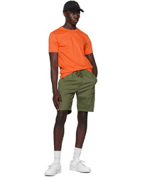 orange bedrucktes T-Shirt mit einem Rundhalsausschnitt von Polo Ralph Lauren