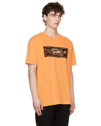 orange bedrucktes T-Shirt mit einem Rundhalsausschnitt von Ksubi