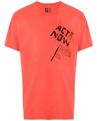 orange bedrucktes T-Shirt mit einem Rundhalsausschnitt von OSKLEN