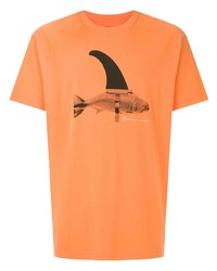 orange bedrucktes T-Shirt mit einem Rundhalsausschnitt von OSKLEN