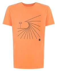 orange bedrucktes T-Shirt mit einem Rundhalsausschnitt von OSKLEN