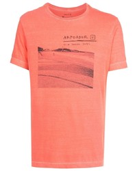 orange bedrucktes T-Shirt mit einem Rundhalsausschnitt von OSKLEN