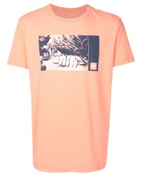 orange bedrucktes T-Shirt mit einem Rundhalsausschnitt von OSKLEN