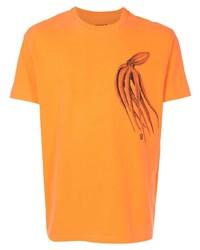 orange bedrucktes T-Shirt mit einem Rundhalsausschnitt von OSKLEN