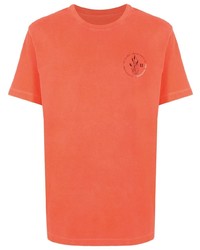 orange bedrucktes T-Shirt mit einem Rundhalsausschnitt von OSKLEN