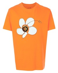 orange bedrucktes T-Shirt mit einem Rundhalsausschnitt von OSKLEN