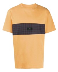 orange bedrucktes T-Shirt mit einem Rundhalsausschnitt von PACCBET