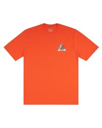 orange bedrucktes T-Shirt mit einem Rundhalsausschnitt von Palace