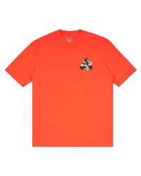 orange bedrucktes T-Shirt mit einem Rundhalsausschnitt von Palace