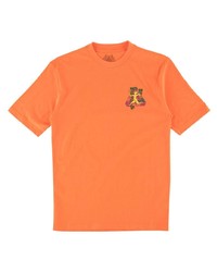 orange bedrucktes T-Shirt mit einem Rundhalsausschnitt von Palace