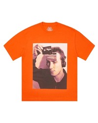 orange bedrucktes T-Shirt mit einem Rundhalsausschnitt von Palace