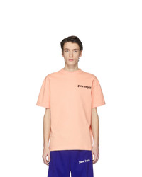 orange bedrucktes T-Shirt mit einem Rundhalsausschnitt von Palm Angels
