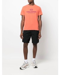 orange bedrucktes T-Shirt mit einem Rundhalsausschnitt von Parajumpers