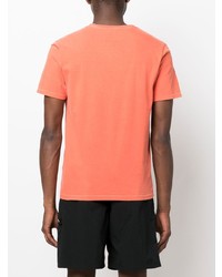 orange bedrucktes T-Shirt mit einem Rundhalsausschnitt von Parajumpers