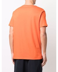 orange bedrucktes T-Shirt mit einem Rundhalsausschnitt von Polo Ralph Lauren