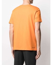 orange bedrucktes T-Shirt mit einem Rundhalsausschnitt von Karl Lagerfeld