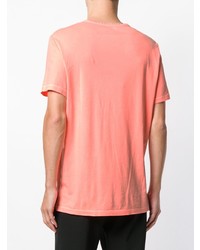 orange bedrucktes T-Shirt mit einem Rundhalsausschnitt von Burberry